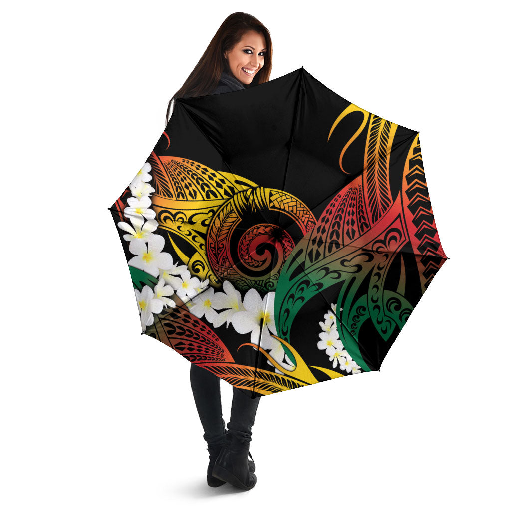 Piko Hawaiian Umbrella Gradient Spiral Plumeria Tribal Patterns