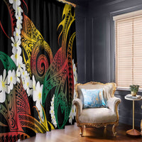 Piko Hawaiian Window Curtain Gradient Spiral Plumeria Tribal Patterns
