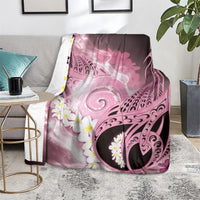 Piko Hawaiian Blanket Pink Galaxy Spiral Plumeria Tribal Patterns