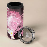 Piko Hawaiian 4 in 1 Can Cooler Tumbler Pink Galaxy Spiral Plumeria Tribal Patterns