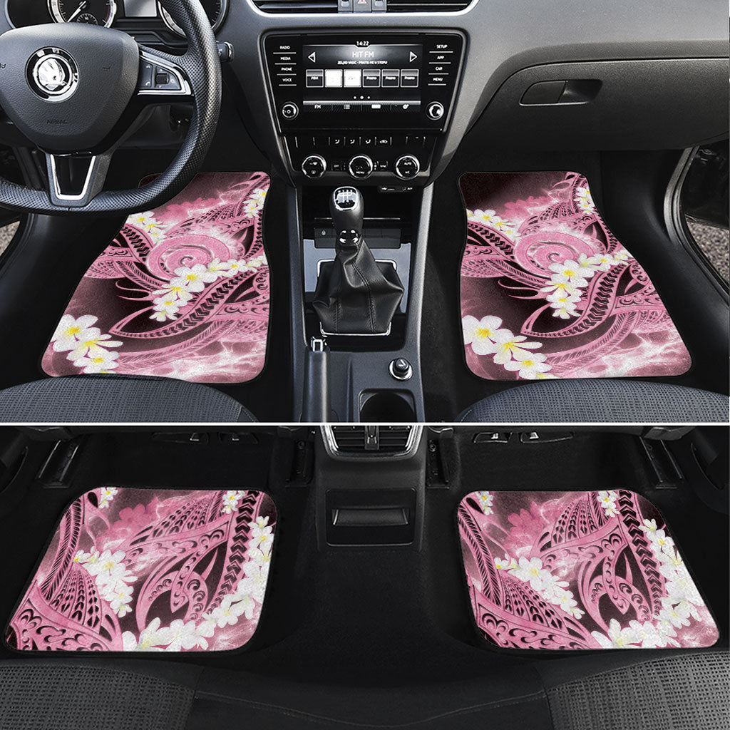Piko Hawaiian Car Mats Pink Galaxy Spiral Plumeria Tribal Patterns