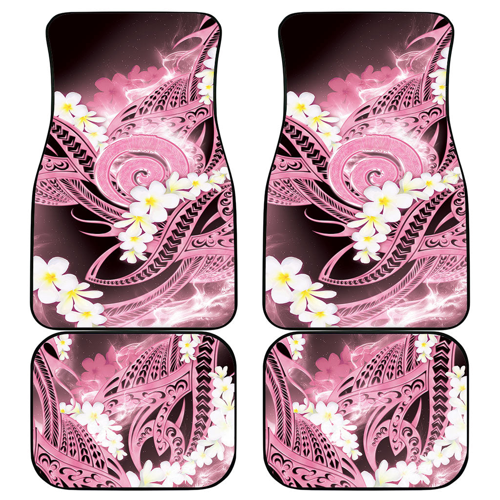 Piko Hawaiian Car Mats Pink Galaxy Spiral Plumeria Tribal Patterns