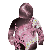 Piko Hawaiian Kid Hoodie Pink Galaxy Spiral Plumeria Tribal Patterns