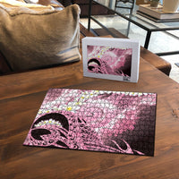 Piko Hawaiian Puzzle Pink Galaxy Spiral Plumeria Tribal Patterns