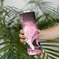 Piko Hawaiian Skinny Tumbler Pink Galaxy Spiral Plumeria Tribal Patterns