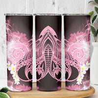 Piko Hawaiian Skinny Tumbler Pink Galaxy Spiral Plumeria Tribal Patterns