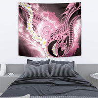 Piko Hawaiian Tapestry Pink Galaxy Spiral Plumeria Tribal Patterns