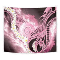 Piko Hawaiian Tapestry Pink Galaxy Spiral Plumeria Tribal Patterns