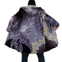 Piko Hawaiian Cloak Purple Galaxy Spiral Plumeria Tribal Patterns