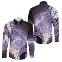 Piko Hawaiian Family Matching Summer Maxi Dress and Hawaiian Shirt Purple Galaxy Spiral Plumeria Tribal Patterns