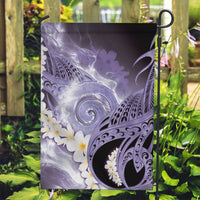 Piko Hawaiian Garden Flag Purple Galaxy Spiral Plumeria Tribal Patterns