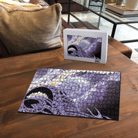 Piko Hawaiian Puzzle Purple Galaxy Spiral Plumeria Tribal Patterns
