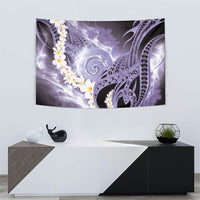 Piko Hawaiian Tapestry Purple Galaxy Spiral Plumeria Tribal Patterns