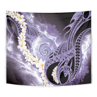 Piko Hawaiian Tapestry Purple Galaxy Spiral Plumeria Tribal Patterns