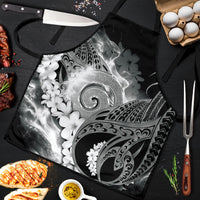Piko Hawaiian Apron Monochrome Galaxy Spiral Plumeria Tribal Patterns