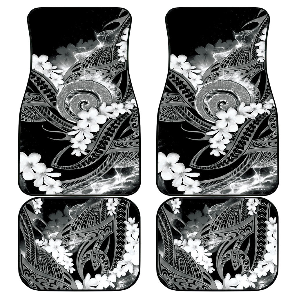 Piko Hawaiian Car Mats Monochrome Galaxy Spiral Plumeria Tribal Patterns