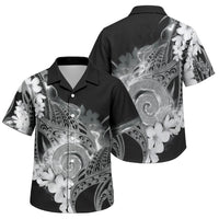 Piko Hawaiian Family Matching Summer Maxi Dress and Hawaiian Shirt Monochrome Galaxy Spiral Plumeria Tribal Patterns