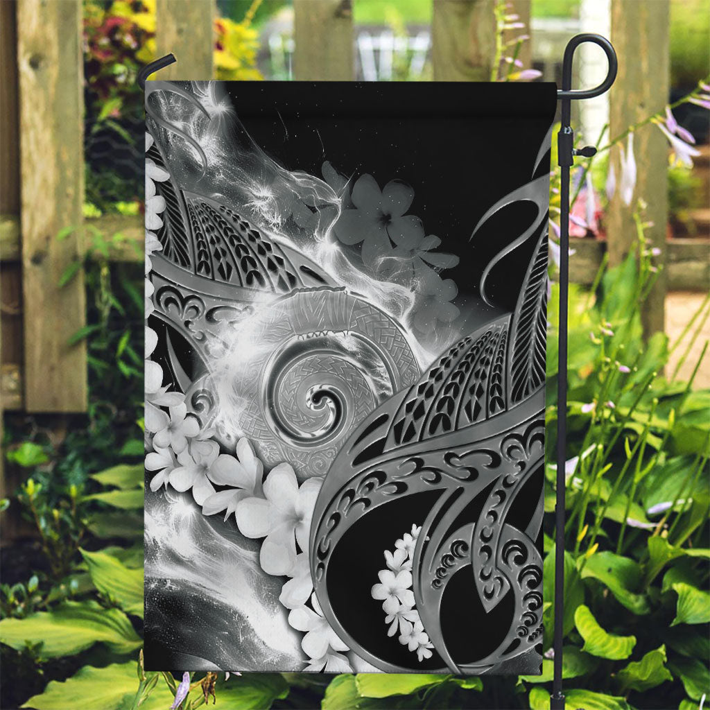 Piko Hawaiian Garden Flag Monochrome Galaxy Spiral Plumeria Tribal Patterns