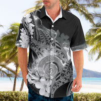 Piko Hawaiian Hawaiian Shirt Monochrome Galaxy Spiral Plumeria Tribal Patterns