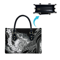 Piko Hawaiian Leather Bag Monochrome Galaxy Spiral Plumeria Tribal Patterns