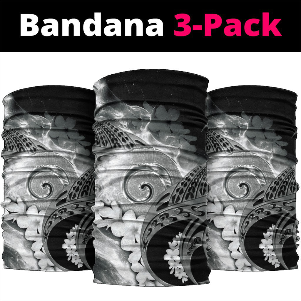 Piko Hawaiian Neck Gaiter Monochrome Galaxy Spiral Plumeria Tribal Patterns