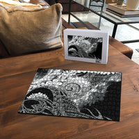 Piko Hawaiian Puzzle Monochrome Galaxy Spiral Plumeria Tribal Patterns