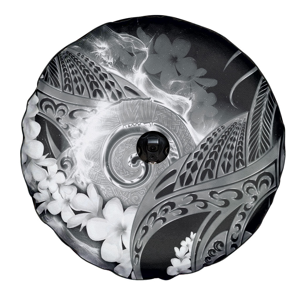 Piko Hawaiian Spare Tire Cover Monochrome Galaxy Spiral Plumeria Tribal Patterns
