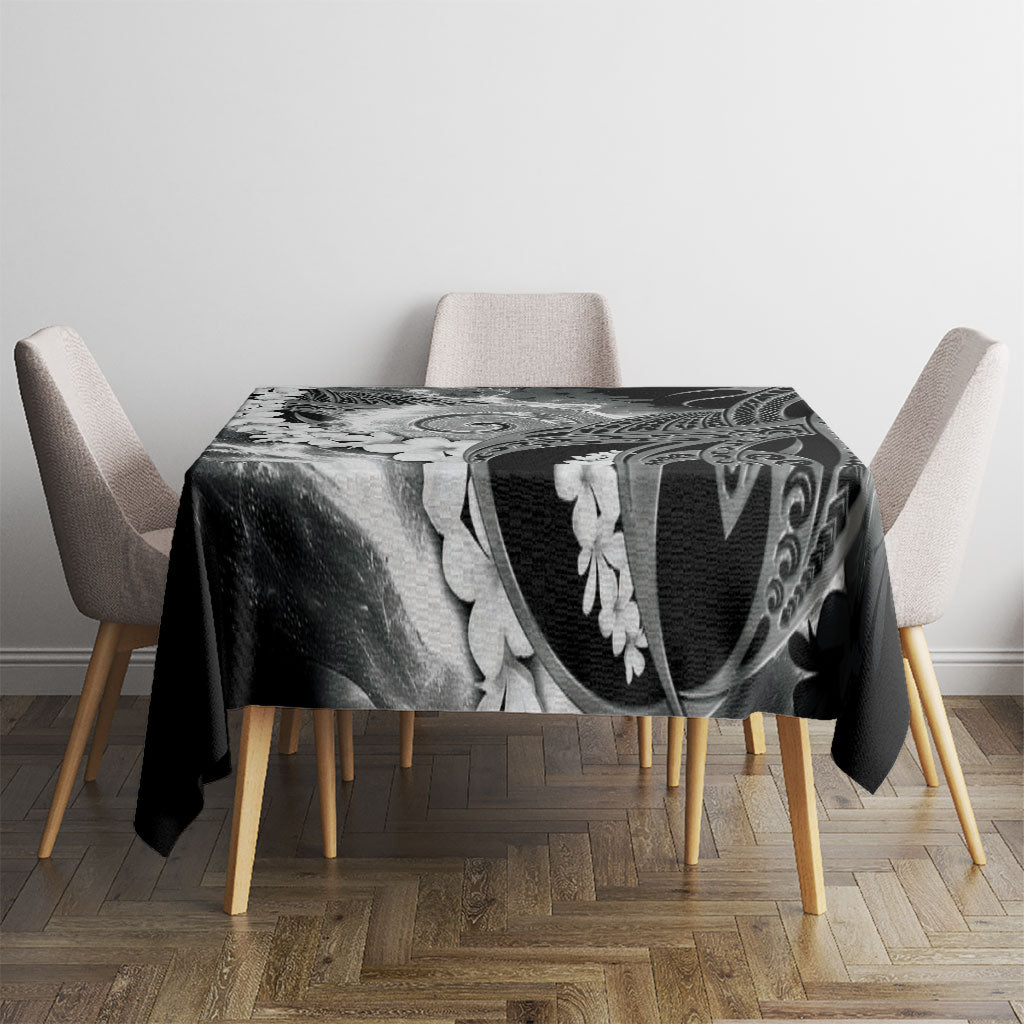 Piko Hawaiian Tablecloth Monochrome Galaxy Spiral Plumeria Tribal Patterns