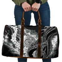 Piko Hawaiian Travel Bag Monochrome Galaxy Spiral Plumeria Tribal Patterns