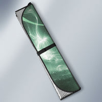 Piko Hawaiian Auto Sun Shade Green Galaxy Spiral Plumeria Tribal Patterns