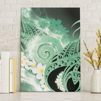 Piko Hawaiian Canvas Wall Art Green Galaxy Spiral Plumeria Tribal Patterns