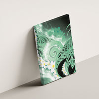 Piko Hawaiian Canvas Wall Art Green Galaxy Spiral Plumeria Tribal Patterns