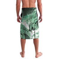 Piko Hawaiian Lavalava Green Galaxy Spiral Plumeria Tribal Patterns