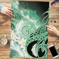 Piko Hawaiian Puzzle Green Galaxy Spiral Plumeria Tribal Patterns