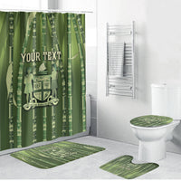 Personalised Fiji Language Week Sugarcane Masi Bathroom Set Green Tapa Tribal Pattern