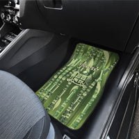 Personalised Fiji Language Week Sugarcane Masi Car Mats Green Tapa Tribal Pattern