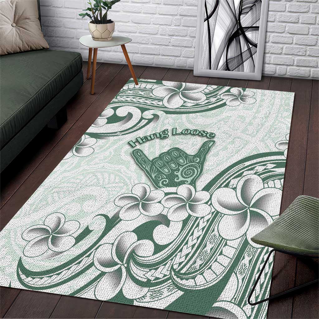 Aloha Hawaii Shaka Area Rug Hang Loose Mint Version - Polynesian Pride