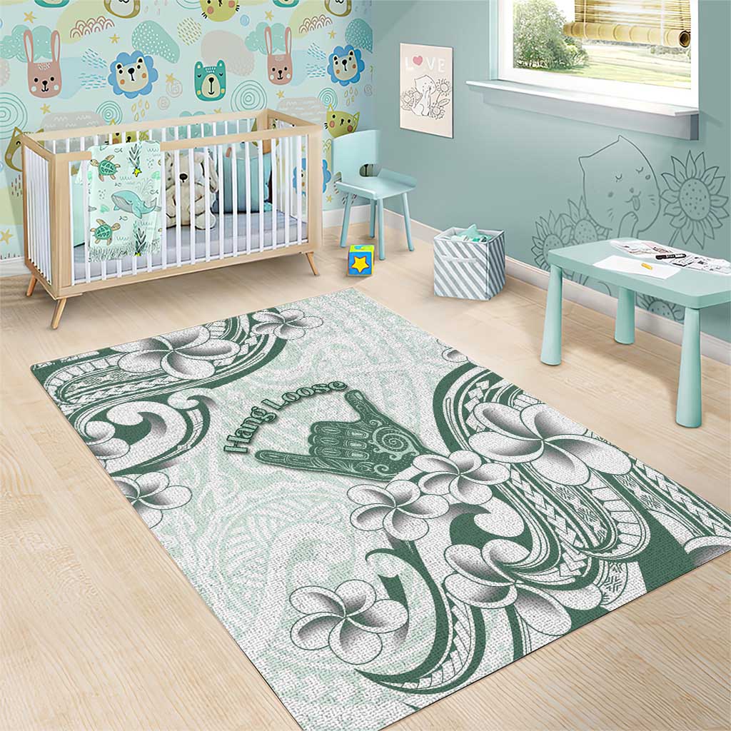 Aloha Hawaii Shaka Area Rug Hang Loose Mint Version - Polynesian Pride
