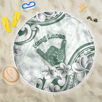 Aloha Hawaii Shaka Beach Blanket Hang Loose Mint Version - Polynesian Pride