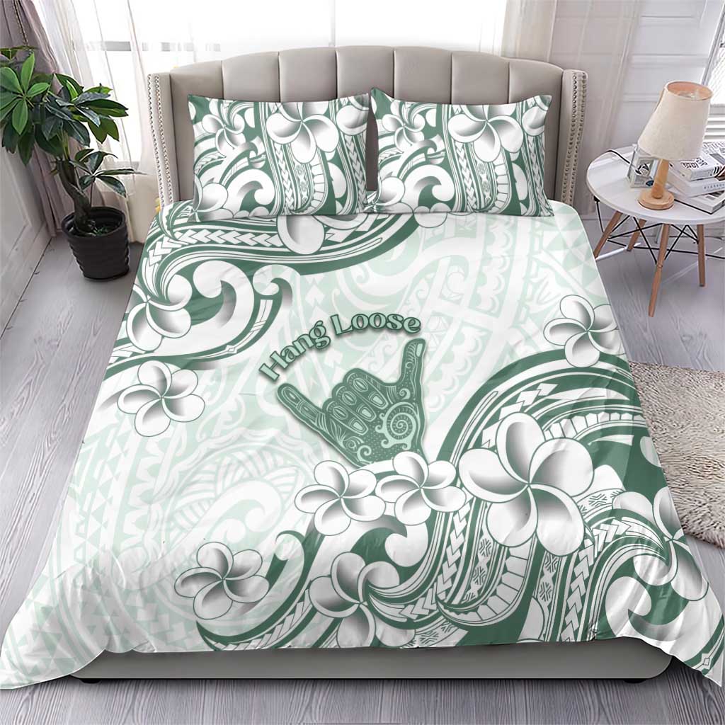 Aloha Hawaii Shaka Bedding Set Hang Loose Mint Version - Polynesian Pride