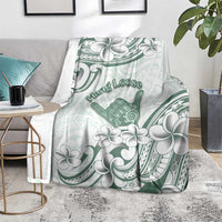 Aloha Hawaii Shaka Blanket Hang Loose Mint Version - Polynesian Pride