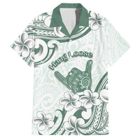 Aloha Hawaii Shaka Family Matching Long Sleeve Bodycon Dress and Hawaiian Shirt Hang Loose Mint Version DT05 Dad's Shirt - Short Sleeve Mint - Polynesian Pride