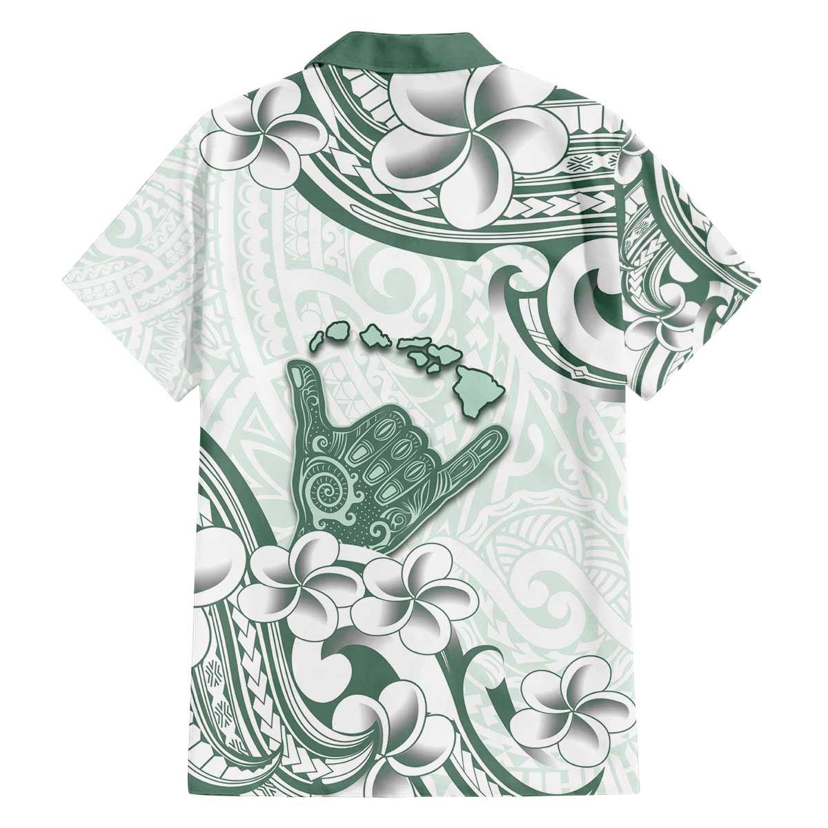 Aloha Hawaii Shaka Family Matching Off The Shoulder Long Sleeve Dress and Hawaiian Shirt Hang Loose Mint Version - Polynesian Pride