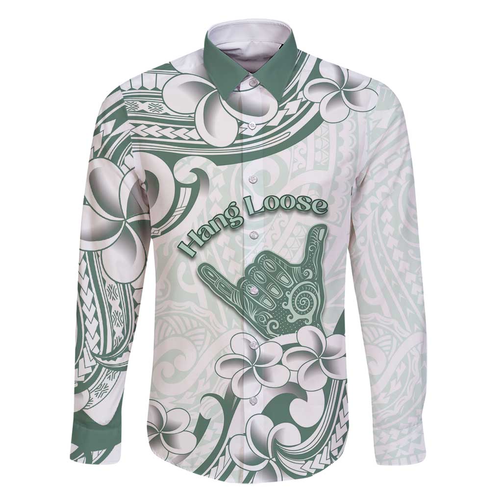 Aloha Hawaii Shaka Family Matching Tank Maxi Dress and Hawaiian Shirt Hang Loose Mint Version - Polynesian Pride