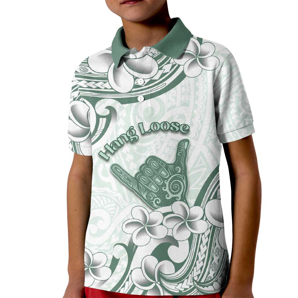 Aloha Hawaii Shaka Kid Polo Shirt Hang Loose Mint Version - Polynesian Pride