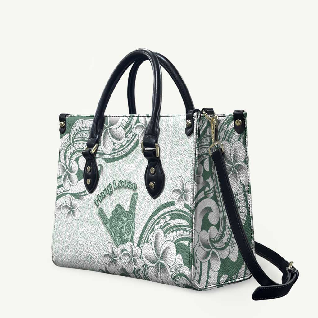 Aloha Hawaii Shaka Leather Bag Hang Loose Mint Version - Polynesian Pride