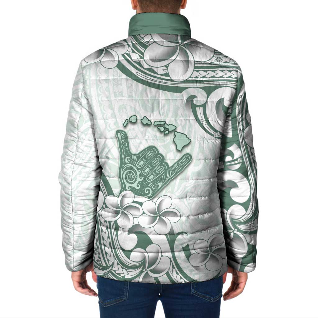 Aloha Hawaii Shaka Padded Jacket Hang Loose Mint Version - Polynesian Pride
