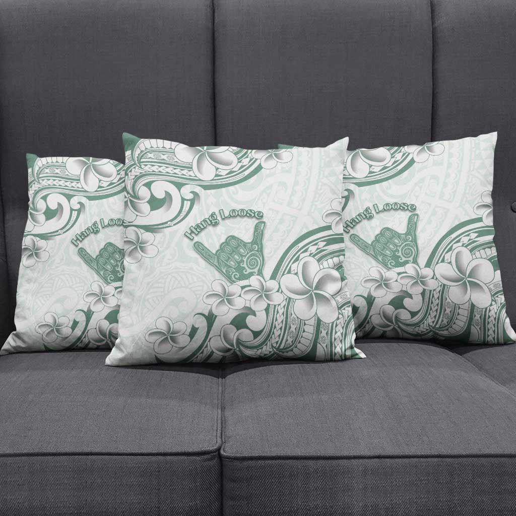 Aloha Hawaii Shaka Pillow Cover Hang Loose Mint Version - Polynesian Pride