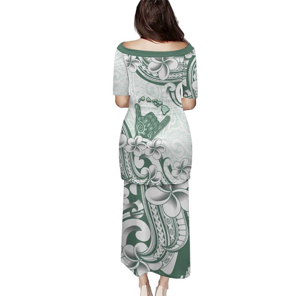 Aloha Hawaii Shaka Puletasi Hang Loose Mint Version - Polynesian Pride