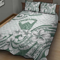 Aloha Hawaii Shaka Quilt Bed Set Hang Loose Mint Version - Polynesian Pride